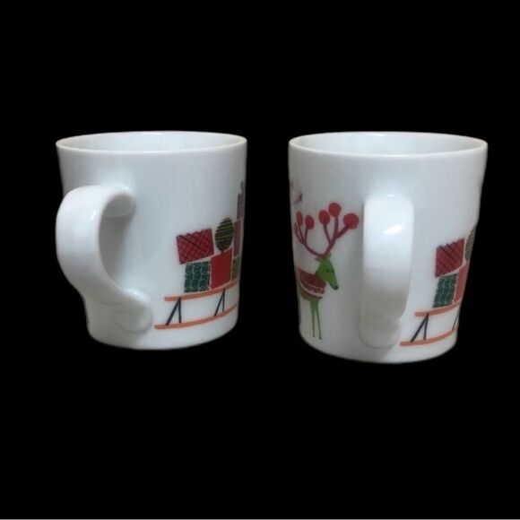 EUC Crate & Barrel 2014 Jen Bowers Christmas mugs - Picture 3 of 10